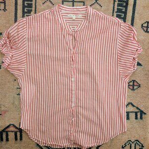 Xirena Teddy Short Sleeve Striped Top/Red and White (hard to find) /Size Small
